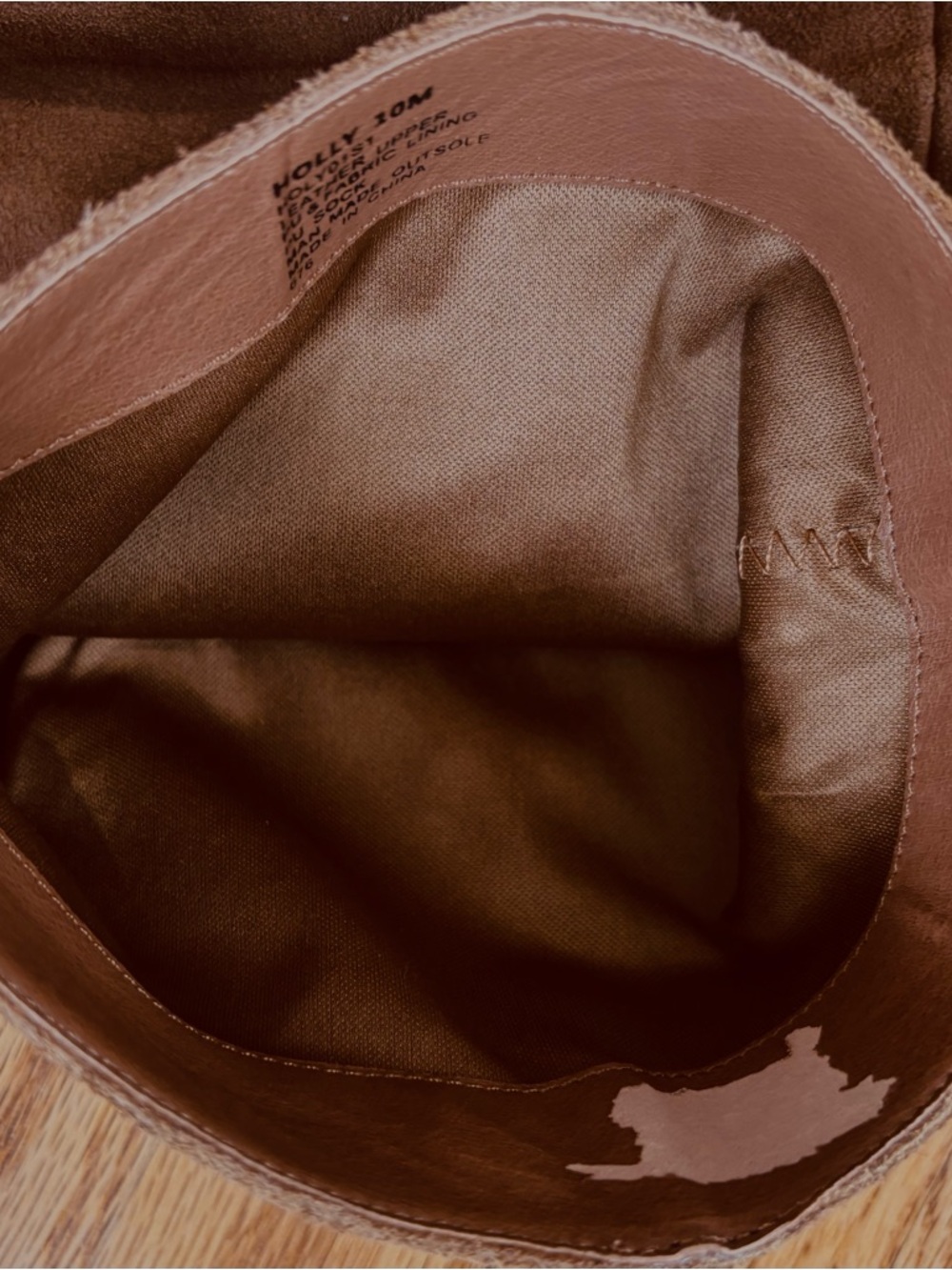 Steve Madden Holly tan suede leather knee high block heel pointed toe boots 10M - Picture 16 of 16